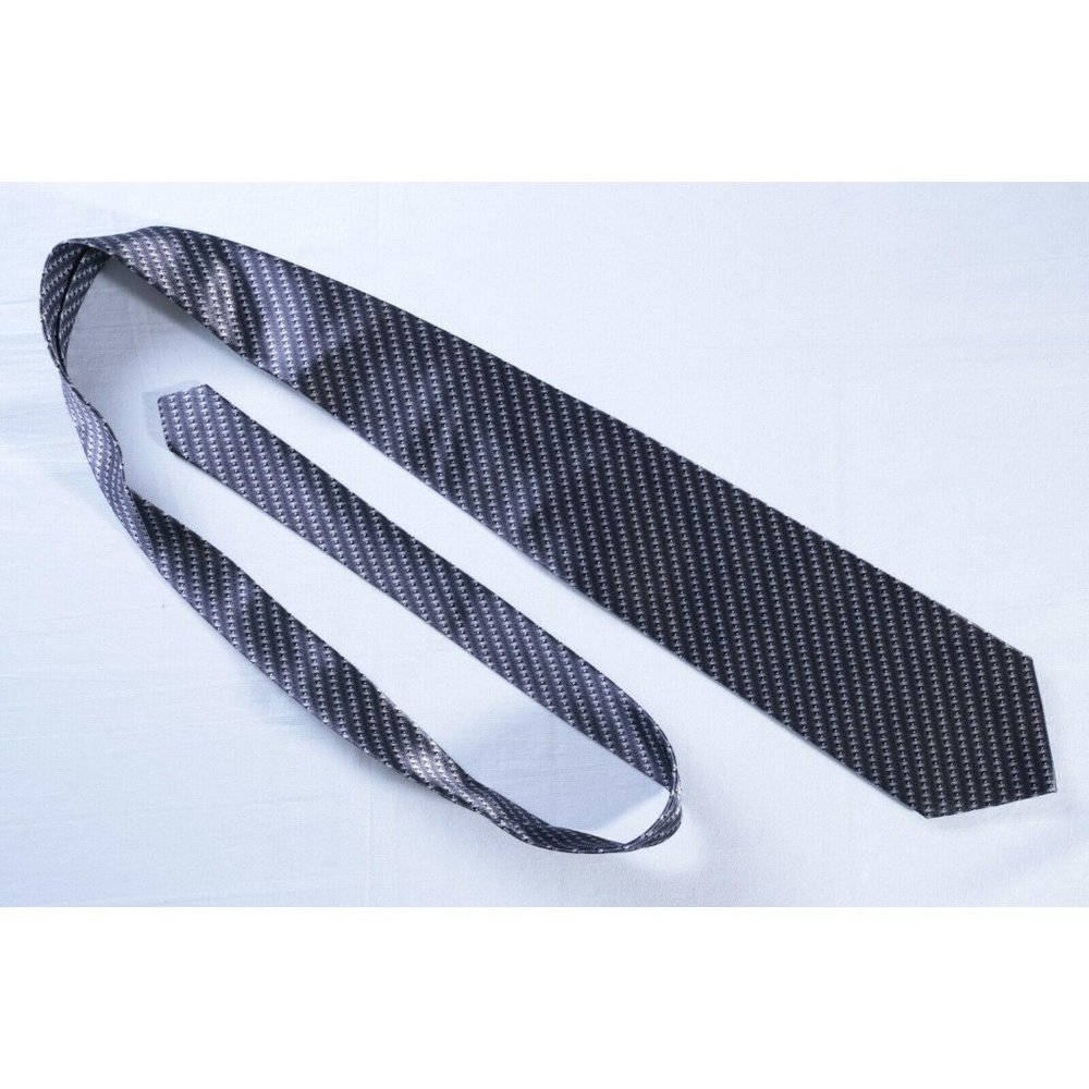 Bordeaux gray silver microdot stripe mens tie